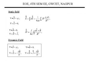 EOE 4 TH SEM EE GWCET NAGPUR Static