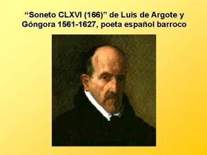 Soneto CLXVI 166 de Luis de Argote y