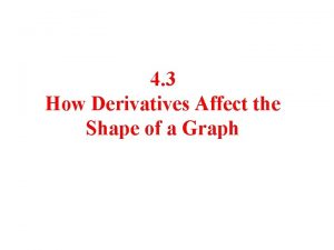 4 3 How Derivatives Affect the Shape of