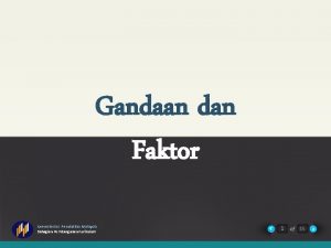 Gandaan dan Faktor Kementerian Pendidikan Malaysia Bahagian Pembangunan