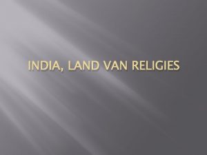 INDIA LAND VAN RELIGIES HINDOESME 1500 voor Chr
