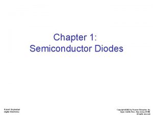 Chapter 1 Semiconductor Diodes Robert Boylestad Digital Electronics
