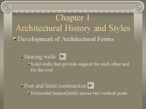 Chapter 1 Architectural History and Styles Development of