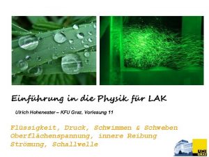 Einfhrung in die Physik fr LAK Ulrich Hohenester