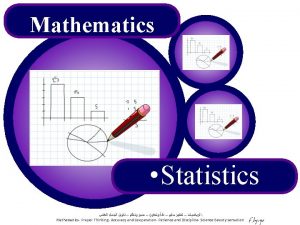Mathematics Statistics Mathematics Proper Thinking Accuracy and Cooperation