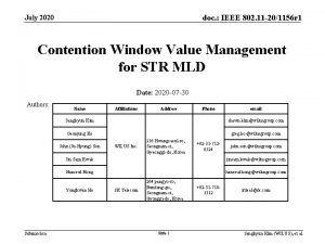 doc IEEE 802 11 201156 r 1 July