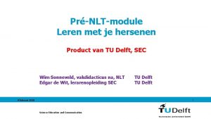 PrNLTmodule Leren met je hersenen Product van TU