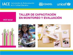 TALLER DE CAPACITACIN EN MONITOREO Y EVALUACIN SIGNIFICADO