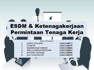 ESDM Ketenagakerjaan Permintaan Tenaga Kerja 1 2 3