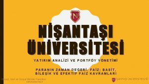 NANTAI NVERSTES YATIRIM ANALZ VE PORTFY YNETM PARANIN