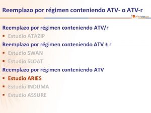 Reemplazo por rgimen conteniendo ATVr Reemplazo por rgimen