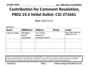 October 2020 doc IEEE 802 19 200042 r