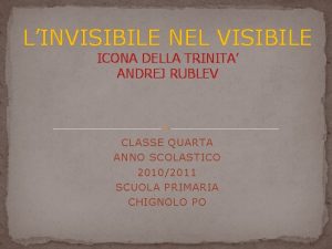 LINVISIBILE NEL VISIBILE ICONA DELLA TRINITA ANDREJ RUBLEV