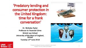 Predatory lending and consumer protection in the United