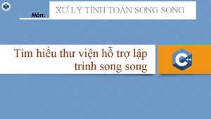 Mn X L TNH TON SONG Tm hiu