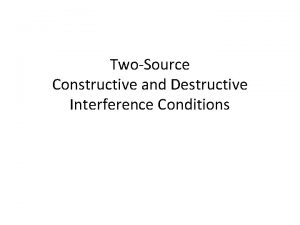 TwoSource Constructive and Destructive Interference Conditions Crests Troughs