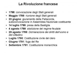 La Rivoluzione francese 1788 convocazione degli Stati generali