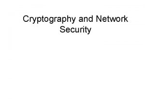 Cryptography and Network Security Hash Algorithm Structure Secure