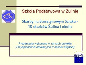 Szkoa Podstawowa w ulinie Skarby na Bursztynowym Szlaku