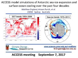 ACCESS model simulations of Antarctic seaice expansion and