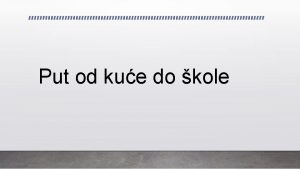 Put od kue do kole Izgled naslovnice Ugostiteljskoturistika