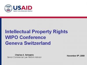 Intellectual Property Rights WIPO Conference Geneva Switzerland Charles