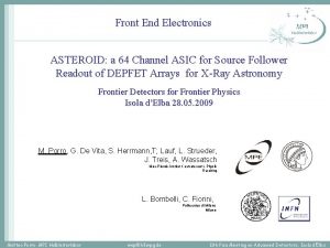 Front End Electronics ASTEROID a 64 Channel ASIC