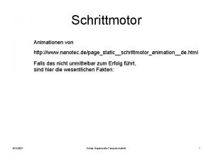 Schrittmotor Animationen von http www nanotec depagestaticschrittmotoranimationde html