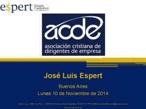 Jos Luis Espert Buenos Aires Lunes 10 de