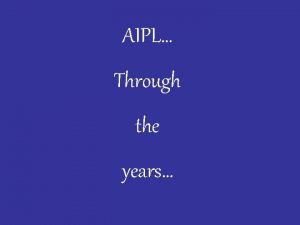AIPL Through the years Helmer Rabild Research leader