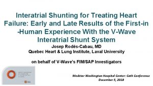 Interatrial Shunting for Treating Heart Failure Early and