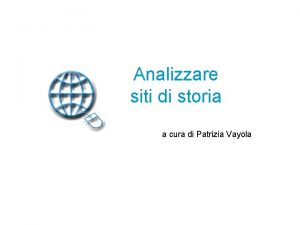 Analizzare siti di storia a cura di Patrizia