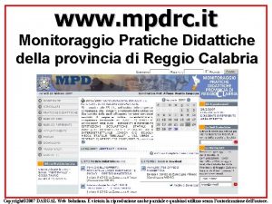 www mpdrc it Monitoraggio Pratiche Didattiche della provincia