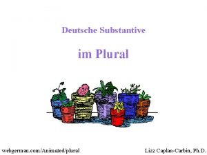 Deutsche Substantive im Plural webgerman comAnimatedplural Lizz CaplanCarbin