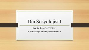 Din Sosyolojisi I Do Dr hsan APCIOLU 4