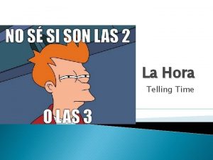 La Hora Telling Time Clock Time To ask