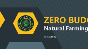 ZERO BUDG Natural Farming Roshan Shetty INTRODUCTION In