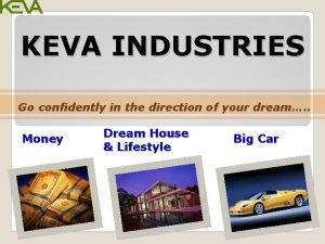 KEVA INDUSTRIES Go confidently in the direction of