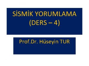 SSMK YORUMLAMA DERS 4 Prof Dr Hseyin TUR