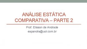 ANLISE ESTTICA COMPARATIVA PARTE 2 Prof Elisson de