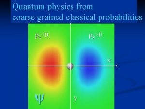 Quantum physics from coarse grained classical probabilities pz0