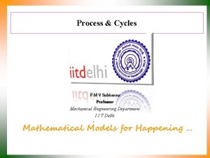 Process Cycles P M V Subbarao Professor Mechanical