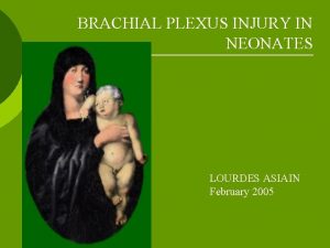 BRACHIAL PLEXUS INJURY IN NEONATES LOURDES ASIAIN February