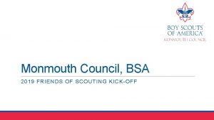 Monmouth Council BSA 2019 FRIENDS OF SCOUTING KICKOFF