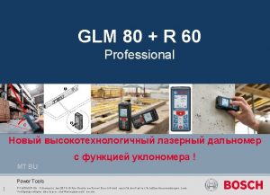 GLM 80 R 60 Professional GLM 80 R