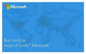 Bun venit la Hour of Code Minecraft Haidei