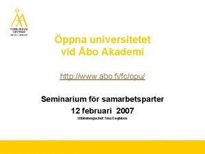 ppna universitetet vid bo Akademi http www abo