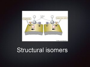 Structural isomers Structural Isomers Molecules with the same