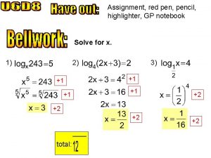 Assignment red pen pencil highlighter GP notebook Solve