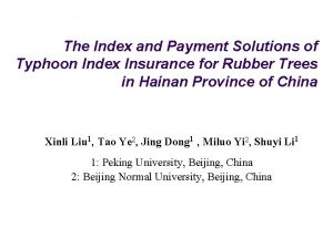 The Index and Payment Solutions of Typhoon Index